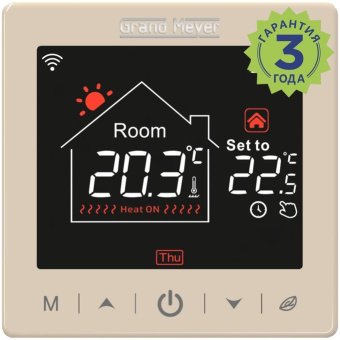 Терморегулятор программируемый Grand Meyer SN-15 с функцией Wi-Fi Золотой