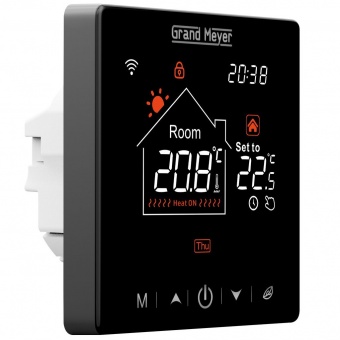 Терморегулятор программируемый Grand Meyer SN-20 с функцией Wi-Fi Черный