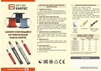 Саморегулирующийся кабель Eastec SRL 16-2 CR 
